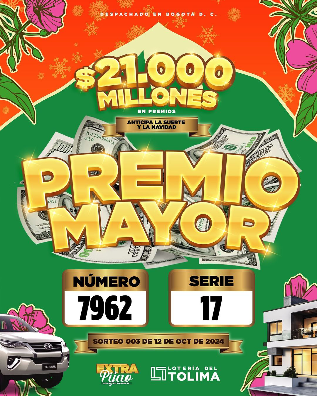 Sorteo Extra Pijao 003