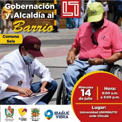 Gobernación y Alcaldía al Barrio llegan a la comuna Seis bajo el liderazgo de la Lotería del Tolima