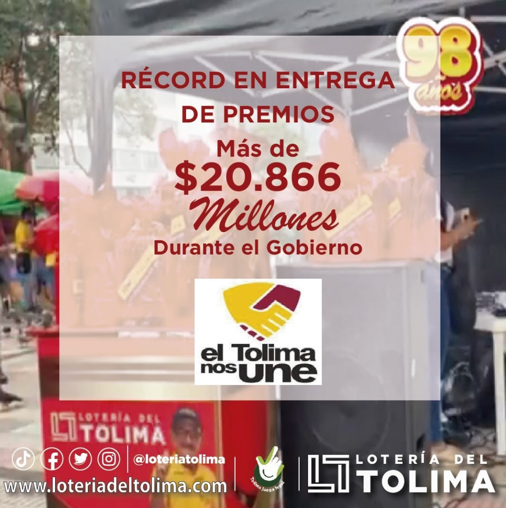 La Lotería del Tolima registra récord de ventas históricas