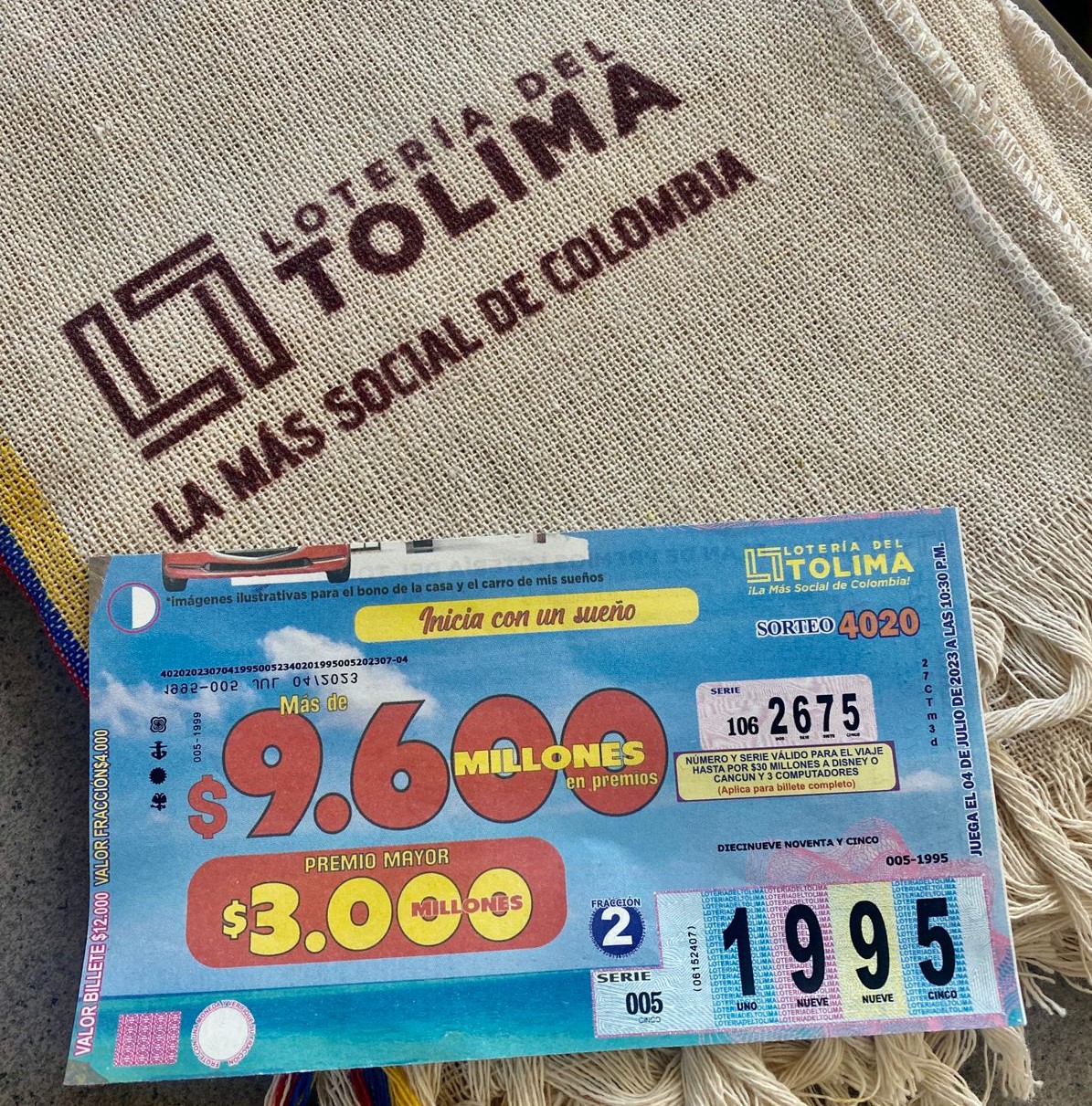 ¡Atención! Cobraron el Megafortuna de la Lotería del Tolima