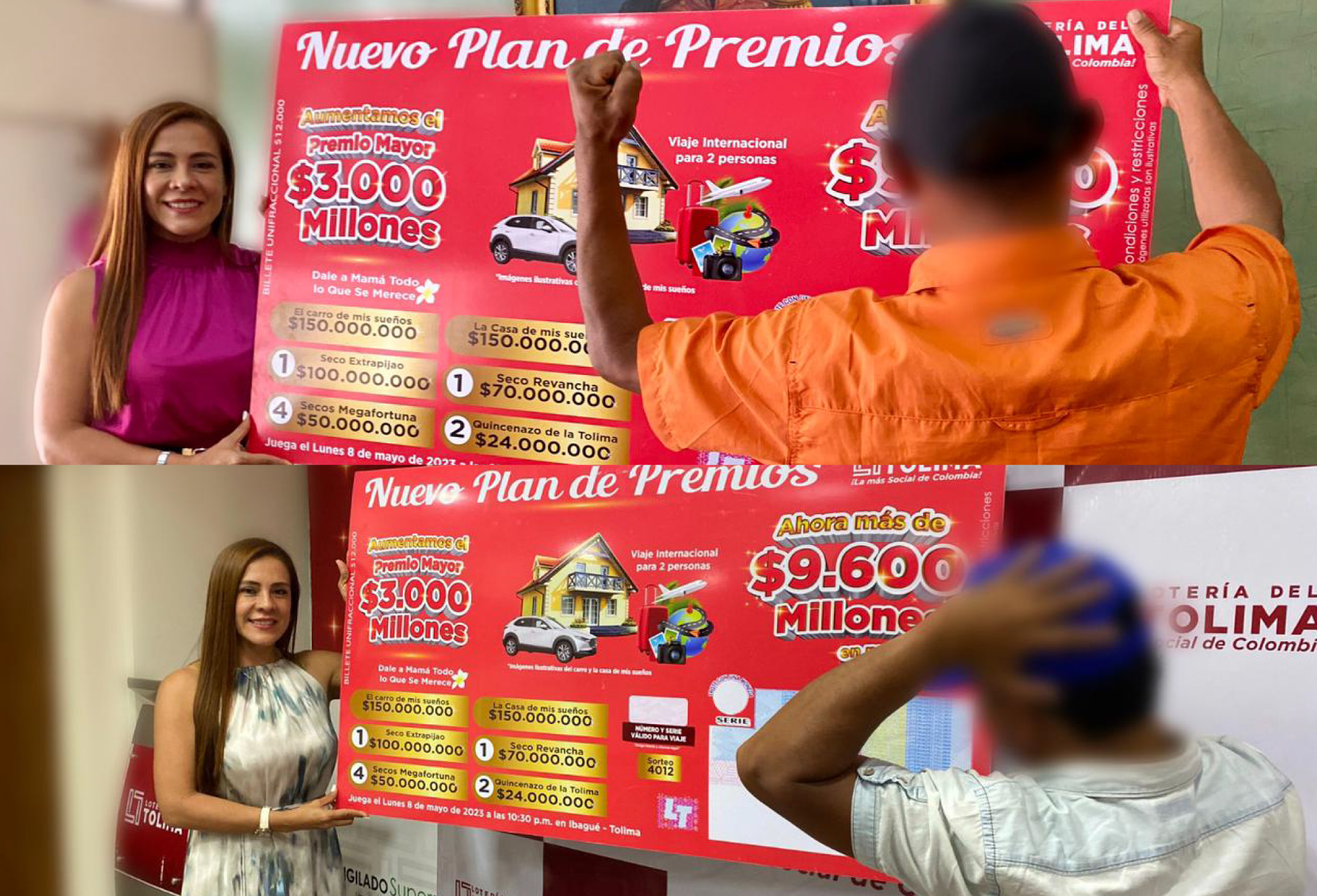 No fue uno, fueron tres los ganadores del premio mayor de la Lotería del Tolima